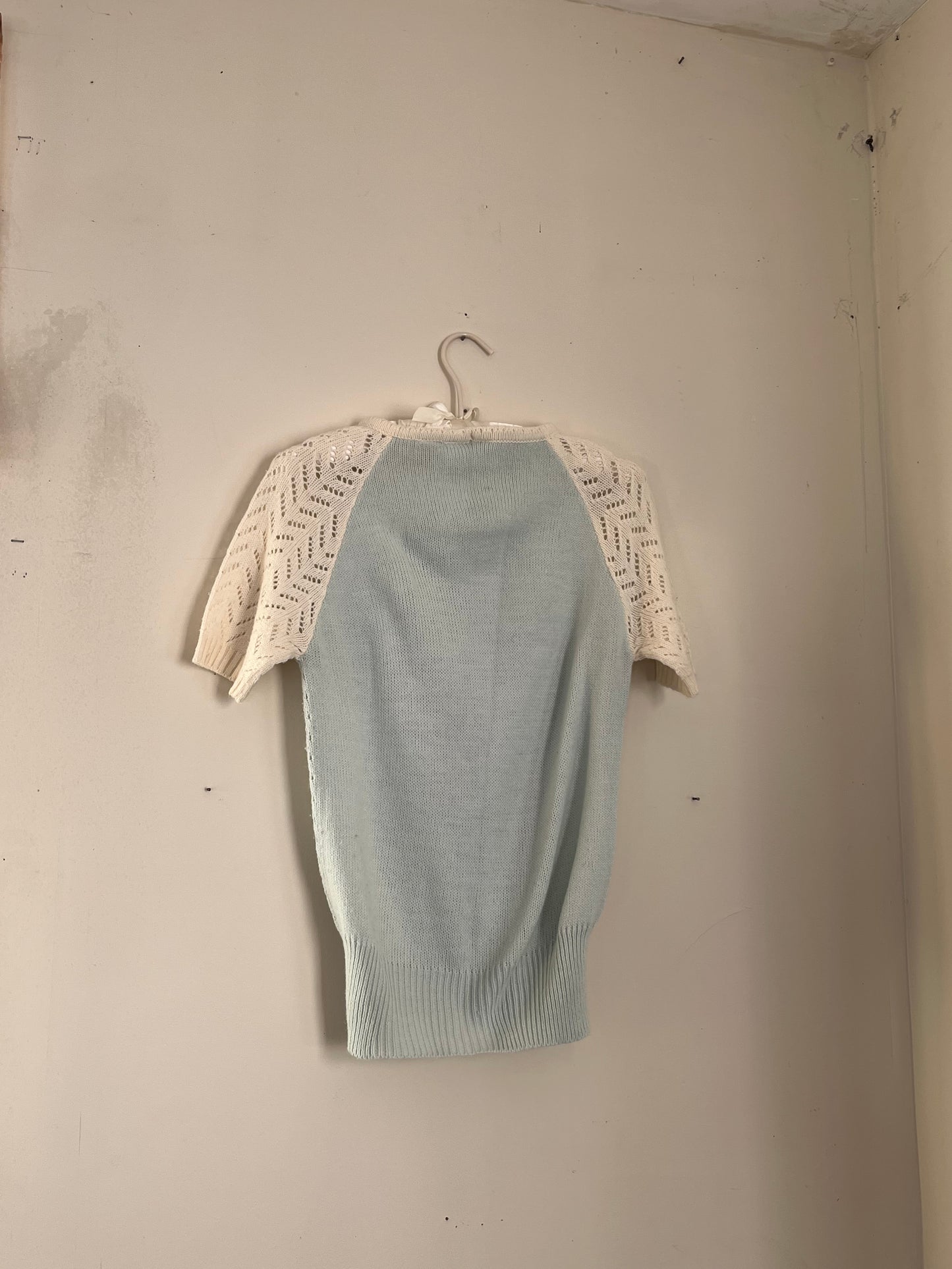 70s Pointelle Knit Sweater