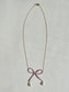 Hera Bow Necklace (pink)