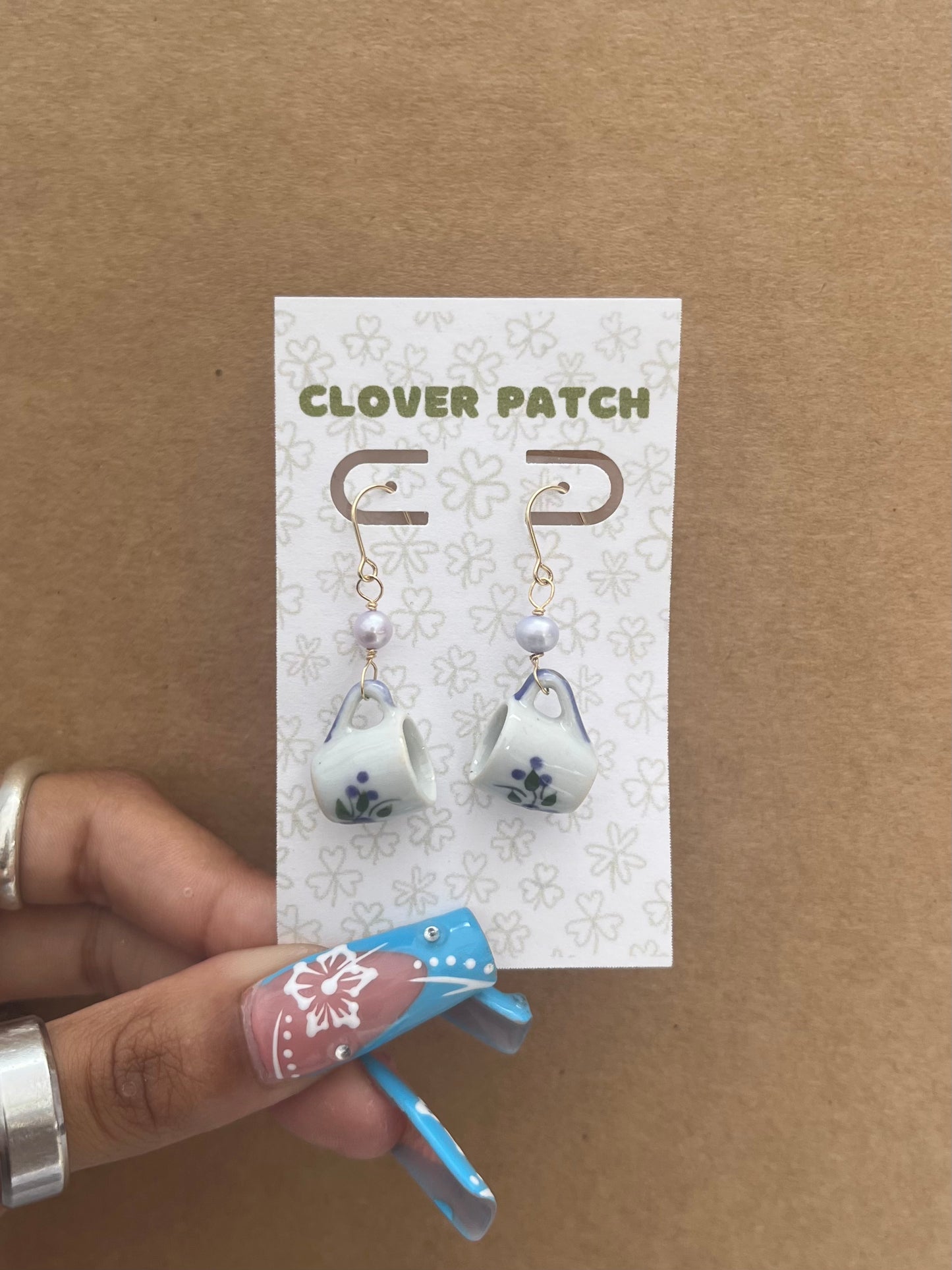 Lavender Tea Earrings