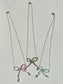Hera Bow Necklace (tropical blue)