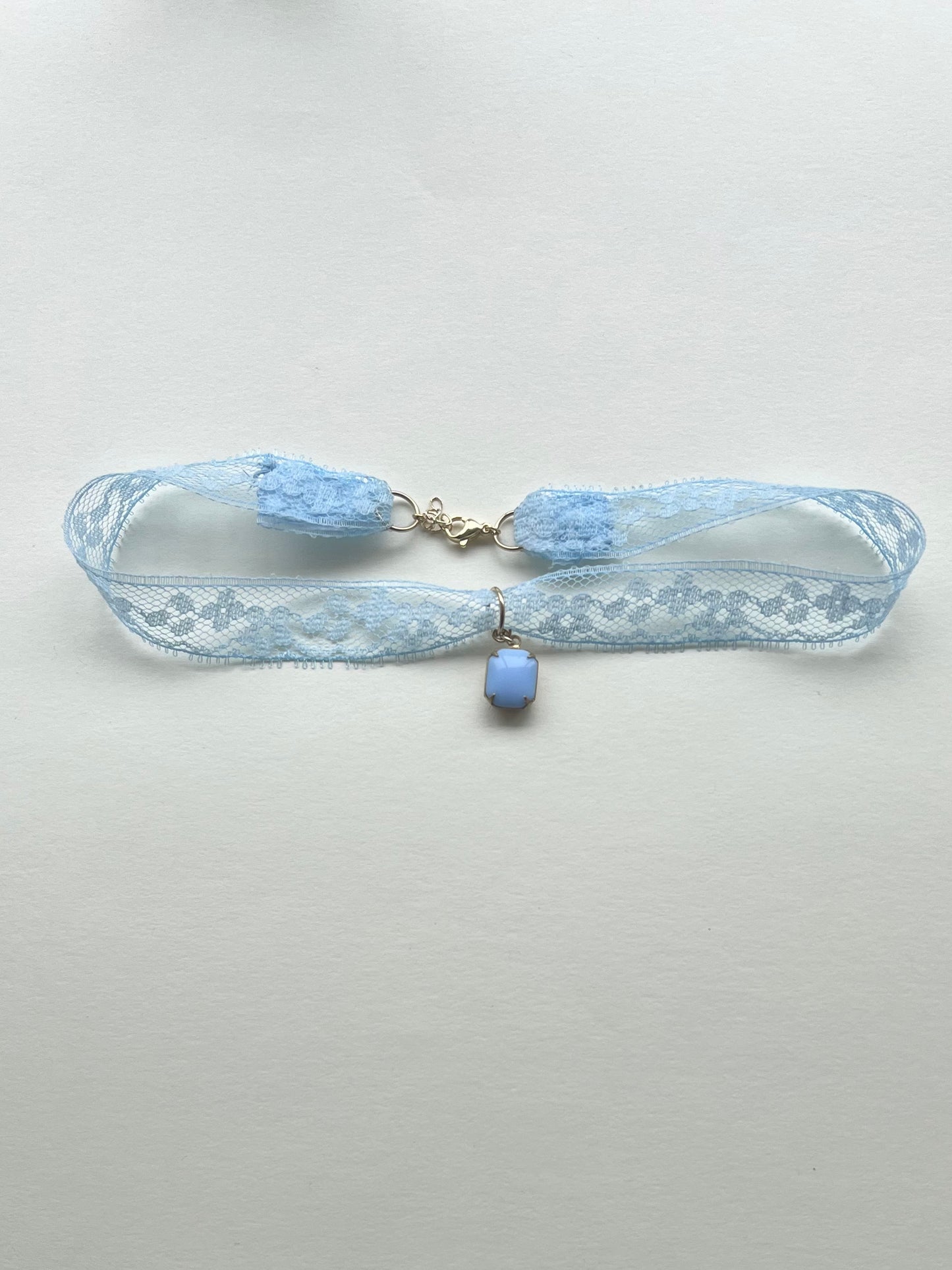 Marisa Light Blue Lace Choker